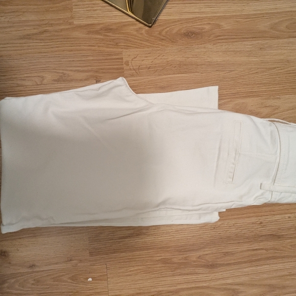 Sezane Le 70s Denim in White/Ecru 100% Cotton Size 38P (US 4P/6P) - Picture 6 of 7